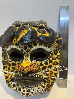 Cabeza Monumental Olmeca Del Golfo Mexico JAGUAR única ONE OF A KIND MASK