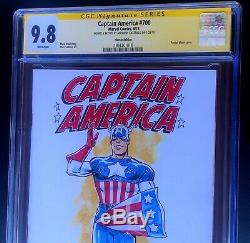 Captain America 700 CGC SS 9.8 ONE OF A KIND Sketch! 2018 Avengers Endgame