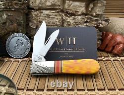 Case XX USA Wild Horse Custom Salmon CORAL One of a Kind AAA+ Barlow Knife #1/1
