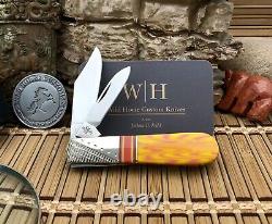 Case XX USA Wild Horse Custom Salmon CORAL One of a Kind AAA+ Barlow Knife #1/1