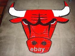 Chicago Bulls License Plate Logo Sign! One Of A Kind Piece For A Bulls Fan