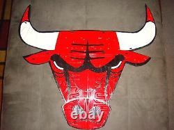 Chicago Bulls License Plate Logo Sign! One Of A Kind Piece For A Bulls Fan