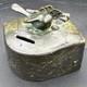 Chris & Pat Shatsby Whimsical Bird Still Bank Bronze Signed One Of A Kind Mcm