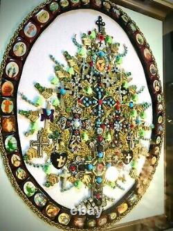 Christmas Tree Framed Jewelry Holidays One Of A Kind Art Gift Cross Collection