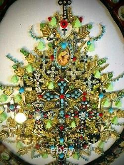 Christmas Tree Framed Jewelry Holidays One Of A Kind Art Gift Cross Collection