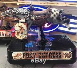 Coin Operated Pony Express Horse Kiddie Ride One Of A Kind Freight Ship Avail