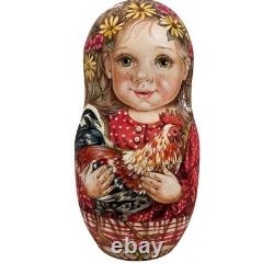 Collectable Russian Hand painted Nesting Dolls One of a Kind
