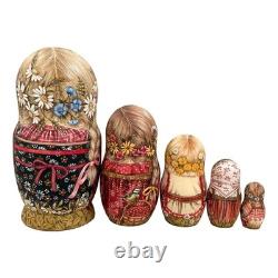 Collectable Russian Hand painted Nesting Dolls One of a Kind