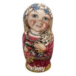 Collectable Russian Hand painted Nesting Dolls One of a Kind