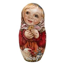 Collectable Russian Hand painted Nesting Dolls One of a Kind