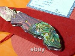 Collectible Custom Jewel Thai Art Folder Knife- One of a Kind, with COA