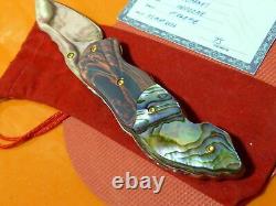 Collectible Custom Jewel Thai Art Folder Knife- One of a Kind, with COA