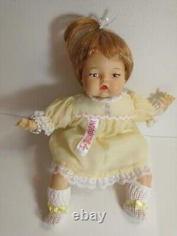 Collectible Tiny Thumbelina & Accessories. Turn Knob Works! Ooak Brown Eyes