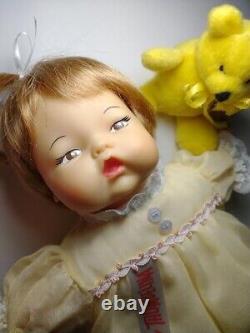 Collectible Tiny Thumbelina & Accessories. Turn Knob Works! Ooak Brown Eyes