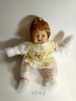 Collectible Tiny Thumbelina & Accessories. Turn Knob Works! Ooak Brown Eyes