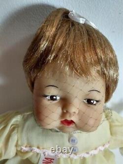 Collectible Tiny Thumbelina & Accessories. Turn Knob Works! Ooak Brown Eyes
