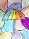 Colorful Shelter- One Of A Kind Crayon Art By Lihi Neomi Collectible Piece