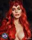 Comic Art One Of A Kind Acrylic Painrting Of /the Scarlet Witch