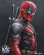 Comic Art One Of A Kind Acrylic Painting/ Deadpool