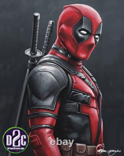 Comic Art One of a Kind Acrylic Painting/ DeadPool