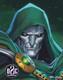 Comic Art One Of A Kind Acrylic Painting/dr. Doom