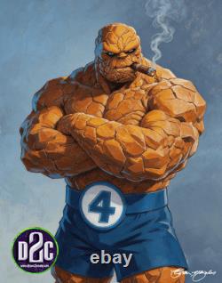 Comic Art One of a Kind Painting of The Thing