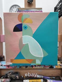Corbellic Collectible Bird 12x16 Teal Toucan Animal Canvas Contemporary Decor NR