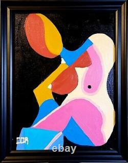 Corbellic Modernism 12x16 Still Life Pose Abstract Portrait Collectible Woman Nr
