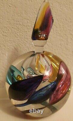 Crafted Glass Perfume Bottle by Leon Applebaum One of a Kind