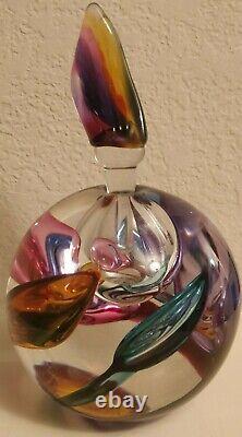 Crafted Glass Perfume Bottle by Leon Applebaum One of a Kind