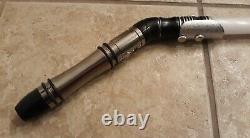 Curved/angled emitter Lightsaber with light whip and Red LED (one of a kind)