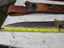 Custom Alaskan Handmade Large Bowie Stag Fighting Hunting Knife One of a Kind