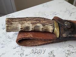Custom Alaskan Handmade Large Bowie Stag Fighting Hunting Knife One of a Kind