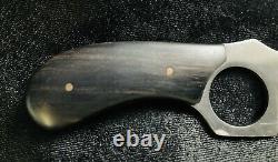 Custom Fixed Blade Knife With Hand Tooled Sugar Skull Sheath One Of A Kind