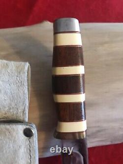 Custom Hand Made Hunting Knife One of a Kind Giraffe Sheath