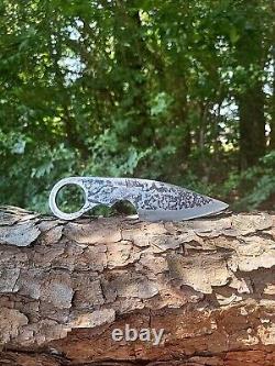 Custom Handmade Fixed Blade Hunting Knife 3 Blade with Sheath USA One of a Kind