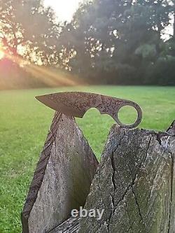 Custom Handmade Fixed Blade Hunting Knife 3 Blade with Sheath USA One of a Kind