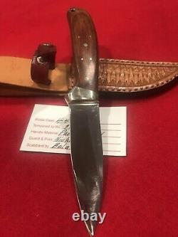 Custom Handmade Hunting Knife Paul Larson One of a Kind Gut Skinner Butcher Camp