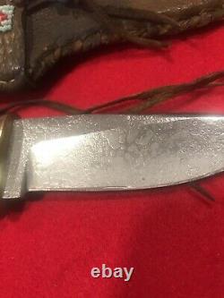 Custom Handmade Hunting Knife Paul Larson One of a Kind Mountain Man Rendezvous