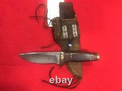 Custom Handmade Hunting Knife Paul Larson One of a Kind Mountain Man Rendezvous