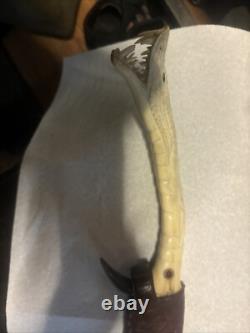 Custom Made Hand Carved Out Of Deer Antler One Of A Kind Short Sword