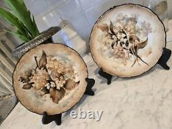 Custom One Of A Kind Hand Painted Lilly Of The Valley & Hydrangea Plates