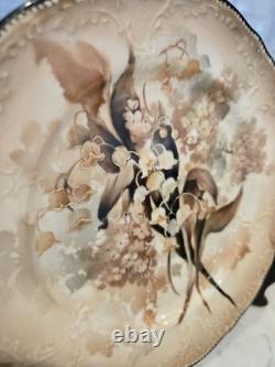 Custom One Of A Kind Hand Painted Lilly Of The Valley & Hydrangea Plates