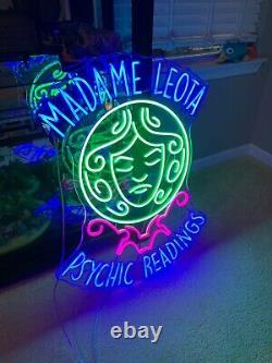 Custom One of a Kind Disneyland Disney MADAME LEOTA Haunted Mansion Lighted Sign