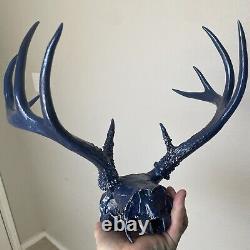 Custom Painted One Of A Kind Deer skull high-end art deco conversation piece