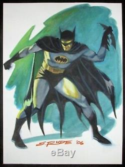 DC Comics Batman Original Art Steve Rude Watercolor Commission One Of A Kind