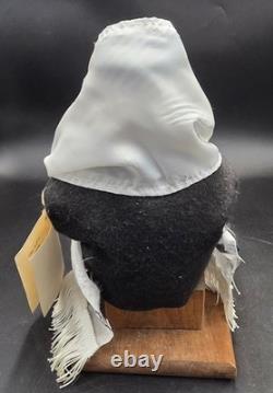 DEBBIE McINTYRE Artist Doll Handmade Jewish Rabbi With Tallit & Scroll 11h