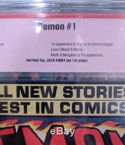 DEMON #1 CBCS 8.5 VERIFIED SIGNED by JACK KIRBY RED LABEL RARE ONE OF A KIND KEY