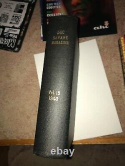 DOC SAVAGE Pulp Magazine LEATHER BOUND Edition One of a KIND Custom OOAK Vintage