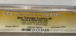 DOC SAVAGE vol 1 #4 CGC 5.0 Signature/ George Tusks Art/ One of A Kind